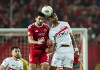 al ahly s mohamed ben romdhane in action with zamalek s mohamed el sayed in an egyptian premier league match at the cairo international stadium in cairo egypt photo reuters