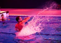 greek swimmer kristian gkolomeev beat the men s 50m freestyle world record during the enhanced games photo afp