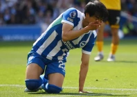 brighton winger mitoma was injured in a game against wolves in the premier league last weekend photo reuters