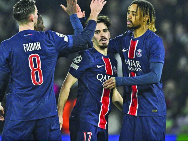 paris saint germain brushed aside french rivals brest on wednesday to secure a place in the champions league last 16 photo afp paris saint germain brushed aside french rivals brest on wednesday to secure a place in the champions league last 16 photo afp