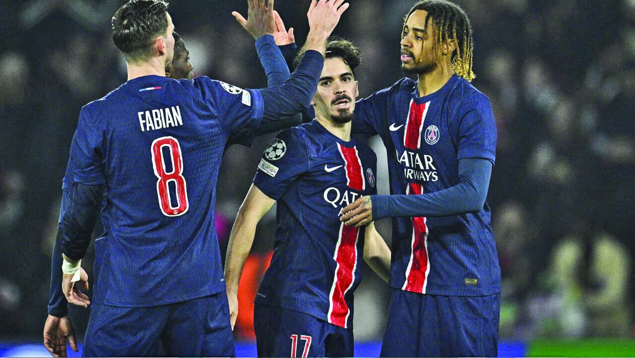 paris saint germain brushed aside french rivals brest on wednesday to secure a place in the champions league last 16 photo afp