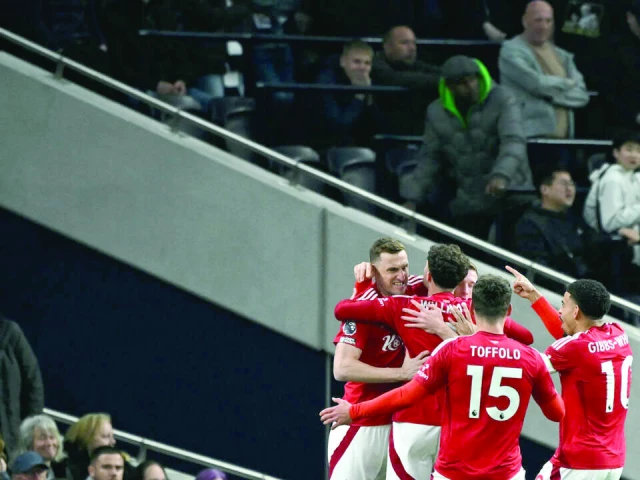 nottingham forest are back up to third in the premier league after beating tottenham photo afp nottingham forest are back up to third in the premier league after beating tottenham photo afp
