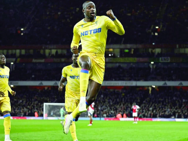 crystal palace s jean philippe mateta celebrates after scoring against arsenal photo afp crystal palace s jean philippe mateta celebrates after scoring against arsenal photo afp