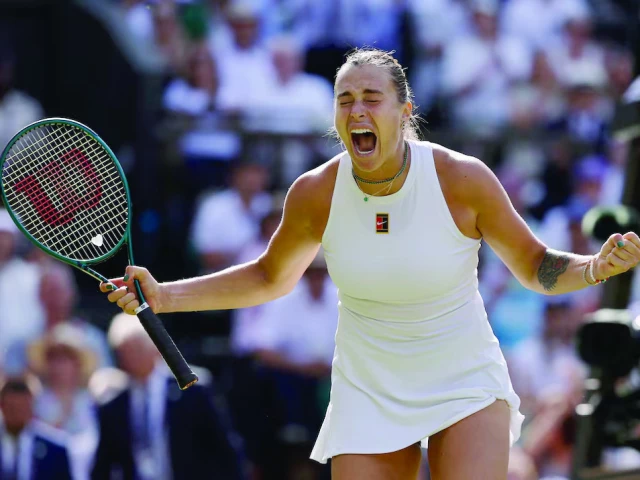 belarus aryna sabalenka celebrates after winning her quarter final match against germany s laura siegemund photo reuters belarus aryna sabalenka celebrates after winning her quarter final match against germany s laura siegemund photo reuters