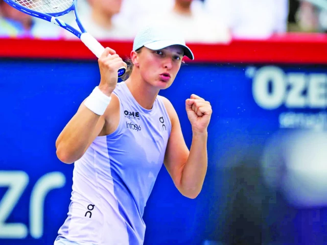 iga swiatek was in action against china s guo hanyu at the wta canadian open photo afp iga swiatek was in action against china s guo hanyu at the wta canadian open photo afp
