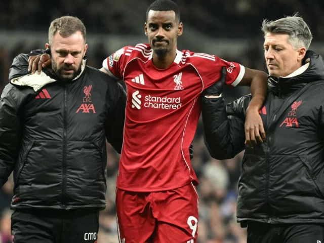 liverpool striker alexander isak was taken off the field following an injury photo afp liverpool striker alexander isak was taken off the field following an injury photo afp