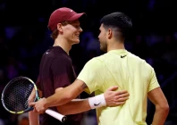 spain s carlos alcaraz celebrates winning his hyundai card super match against italy s jannik sinner photo reuters