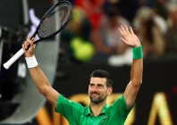 serbia s novak djokovic celebrates after winning his first round match against spain s pedro martinez photo reuters
