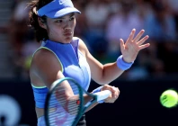 britain s emma raducanu hits a return to austria s anastasia potapova photo afp