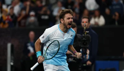 switzerland s stan wawrinka celebrates after winning his second round match against france s arthur gea photo reuters