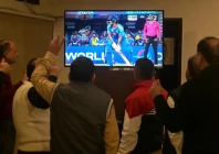 fans in amritsar watch ishan kishan bat in the india pakistan game photo afp fans in amritsar watch ishan kishan bat in the india pakistan game photo afp