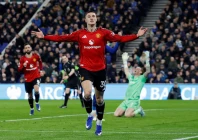 manchester united s benjamin sesko celebrates scoring their first goal photo reuters