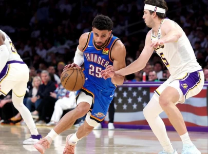 thunder top lakers for 3 0 nba series lead cavs claw back against pistons