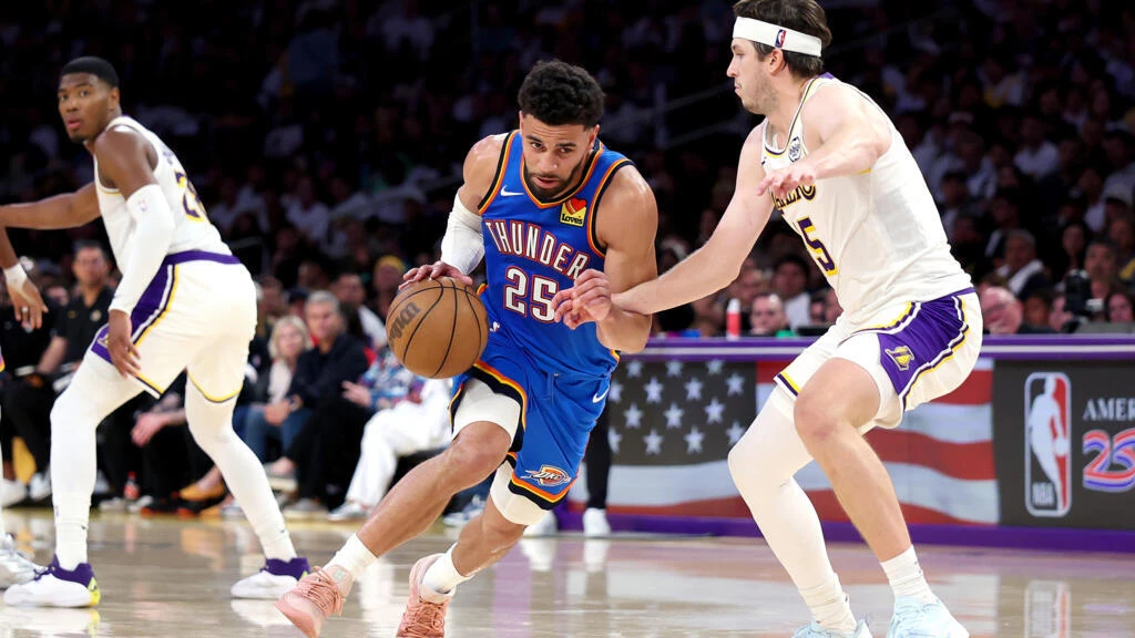 thunder top lakers for 3 0 nba series lead cavs claw back against pistons