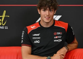 oliver bearman faces the media ahead of the hungarian grand prix photo afp