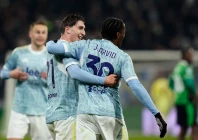 juventus fabio miretti celebrates scoring their second goal with jonathan david photo reuters juventus fabio miretti celebrates scoring their second goal with jonathan david photo reuters