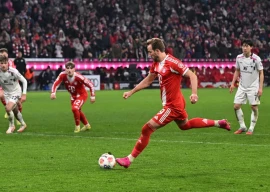 bayern munich s harry kane scores their second goal from the penalty spot photo reuters