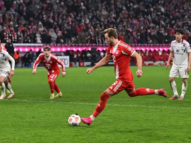 bayern munich s harry kane scores their second goal from the penalty spot photo reuters bayern munich s harry kane scores their second goal from the penalty spot photo reuters