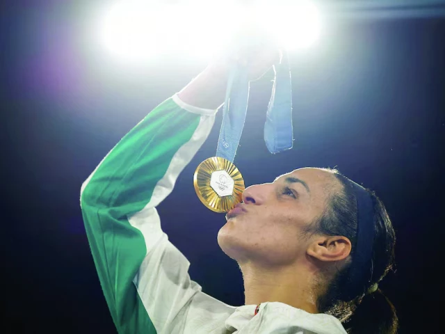 algeria s imane khelif won the gold medal in the women s 66kg boxing final at the 2024 summer olympics photo reuters file algeria s imane khelif won the gold medal in the women s 66kg boxing final at the 2024 summer olympics photo reuters file