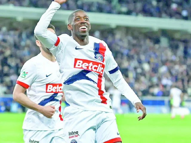 ousmane dembele scored twice as paris saint germain fought back to beat dunkerque 4 2 in their french cup semi final on tuesday photo afp ousmane dembele scored twice as paris saint germain fought back to beat dunkerque 4 2 in their french cup semi final on tuesday photo afp