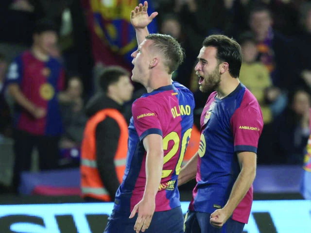 barcelona s spanish playmaker dani olmo celebrates scoring his team s opener against mallorca photo afp barcelona s spanish playmaker dani olmo celebrates scoring his team s opener against mallorca photo afp