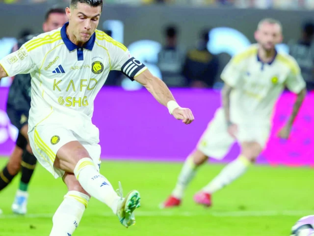 cristiano ronaldo ended as the saudi pro league s top scorer this season on 24 goals photo afp cristiano ronaldo ended as the saudi pro league s top scorer this season on 24 goals photo afp