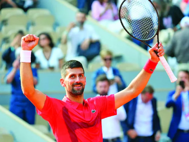 serbia s novak djokovic celebrates winning his fourth round match against britain s cameron norrie photo reuters serbia s novak djokovic celebrates winning his fourth round match against britain s cameron norrie photo reuters