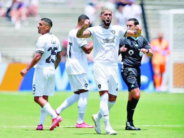botafogo players celebrate after the brazilians advance to the last 16 of the club world cup despite a 1 0 defeat to atletico madrid photo afp botafogo players celebrate after the brazilians advance to the last 16 of the club world cup despite a 1 0 defeat to atletico madrid photo afp