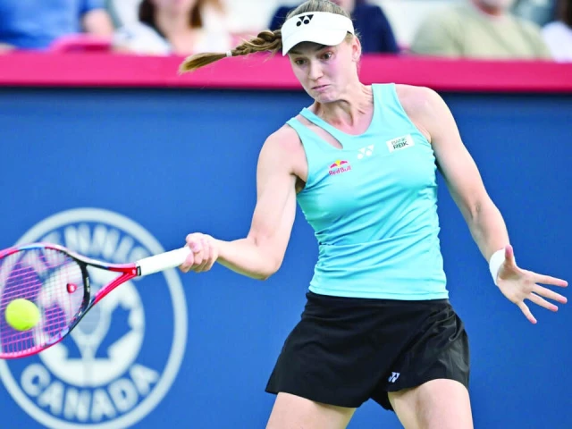 elena rybakina of kazakhstan advanced to the wta canadian open semi finals with a victory over marta kostyuk of ukraine photo afp elena rybakina of kazakhstan advanced to the wta canadian open semi finals with a victory over marta kostyuk of ukraine photo afp