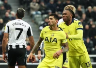 tottenham hotspur s cristian romero celebrates scoring their second goal with destiny udogie photo reuters