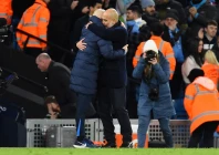 chelsea manager enzo maresca with manchester city manager pep guardiola after the match photo reuters chelsea manager enzo maresca with manchester city manager pep guardiola after the match photo reuters