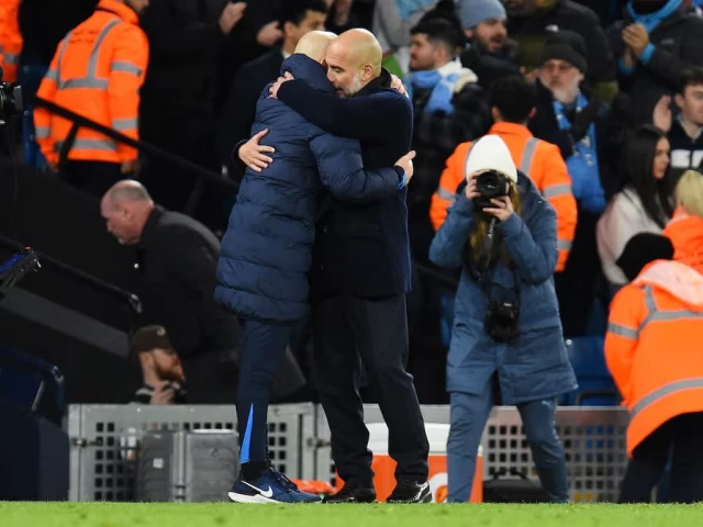 chelsea manager enzo maresca with manchester city manager pep guardiola after the match photo reuters chelsea manager enzo maresca with manchester city manager pep guardiola after the match photo reuters