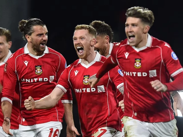 wrexham s lewis o brien and teammates celebrate after the penalty shootout photo reuters wrexham s lewis o brien and teammates celebrate after the penalty shootout photo reuters