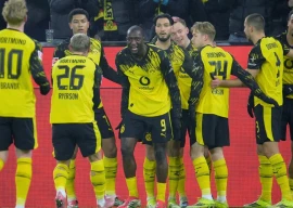 borussia dortmund striker serhou guirassy scored a first half brace in his side s 4 0 win over mainz on friday photo afp