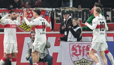 stuttgart forward deniz undav opens the scoring for the home side against rb leipzig on sunday photo afp stuttgart forward deniz undav opens the scoring for the home side against rb leipzig on sunday photo afp