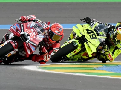 marquez ambushed di giannantonio to win brazil sprint