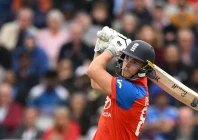 england s jacob bethell hits a boundary during his 76 not out in a four wicket win over india in the second t20 at old trafford photo afp