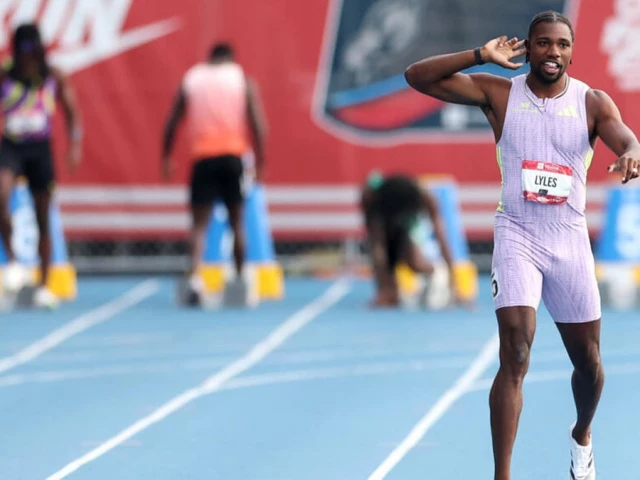 Lyles wins US 100m title in world-leading 9.79sec