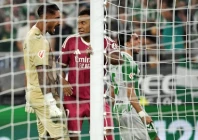 real betis spanish goalkeeper alvaro valles reacts after real madrid s french forward kylian mbappe failed a penalty kick during match between real betis and real madrid photo afp real betis spanish goalkeeper alvaro valles reacts after real madrid s french forward kylian mbappe failed a penalty kick during match between real betis and real madrid photo afp
