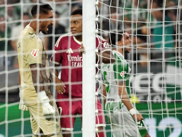 real betis spanish goalkeeper alvaro valles reacts after real madrid s french forward kylian mbappe failed a penalty kick during match between real betis and real madrid photo afp real betis spanish goalkeeper alvaro valles reacts after real madrid s french forward kylian mbappe failed a penalty kick during match between real betis and real madrid photo afp