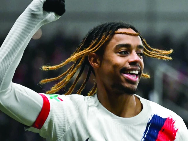 paris saint germain s french forward bradley barcola celebrates after scoring his team s second goal photo afp paris saint germain s french forward bradley barcola celebrates after scoring his team s second goal photo afp