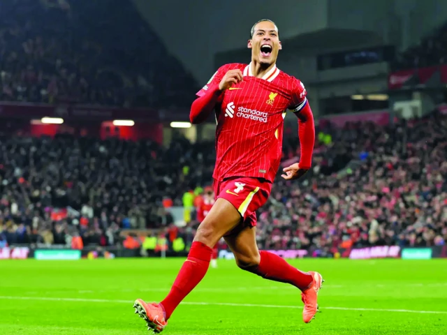 liverpool defender virgil van dijk in action during the premier league photo afp liverpool defender virgil van dijk in action during the premier league photo afp