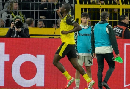borussia dortmund forward serhou guirassy broke his goalscoring drought with a late strike in tuesday s win over werder bremen photo afp