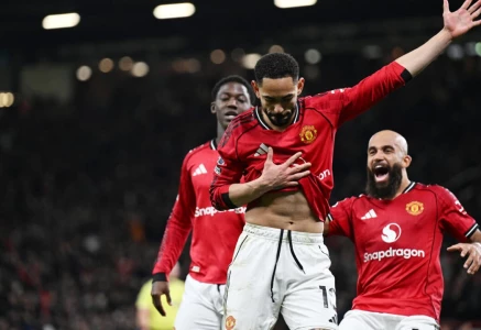 matheus cunha scored in man utd s 4 4 draw with bournemouth photo afp