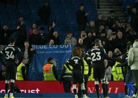 chelsea s fans make their feelings known to the players after tuesday s defeat at brighton photo afp