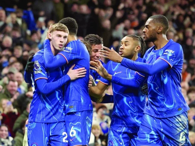 chelsea s cole palmer celebrates after his deflected cross produced the winner against west ham photo afp chelsea s cole palmer celebrates after his deflected cross produced the winner against west ham photo afp