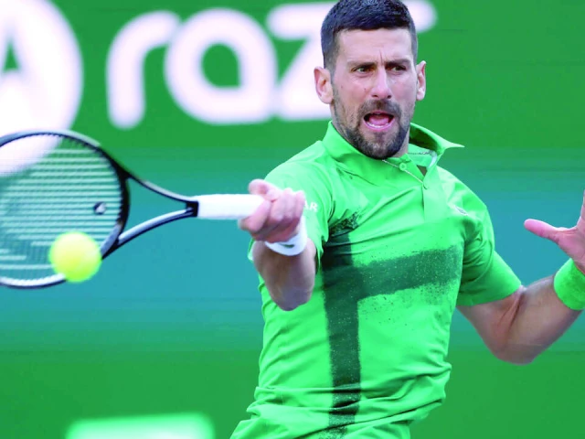 novak djokovic in action at indian wells photo afp file novak djokovic in action at indian wells photo afp file