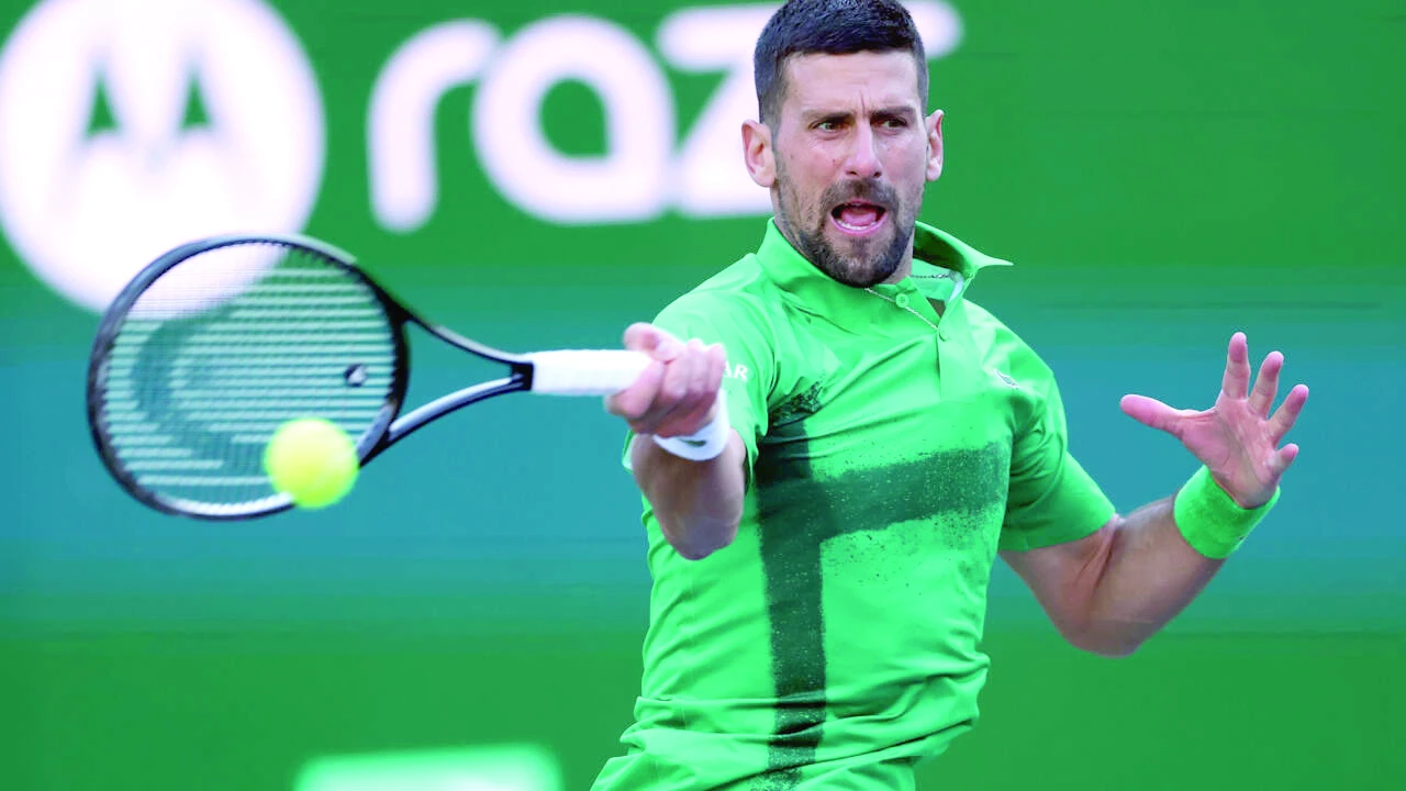 novak djokovic in action at indian wells photo afp file novak djokovic in action at indian wells photo afp file