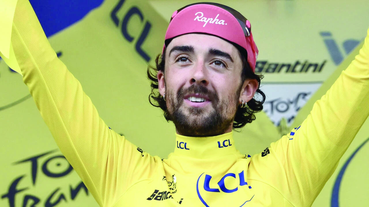 easypost s irish rider ben healy takes the tour de france yellow jersey photo afp