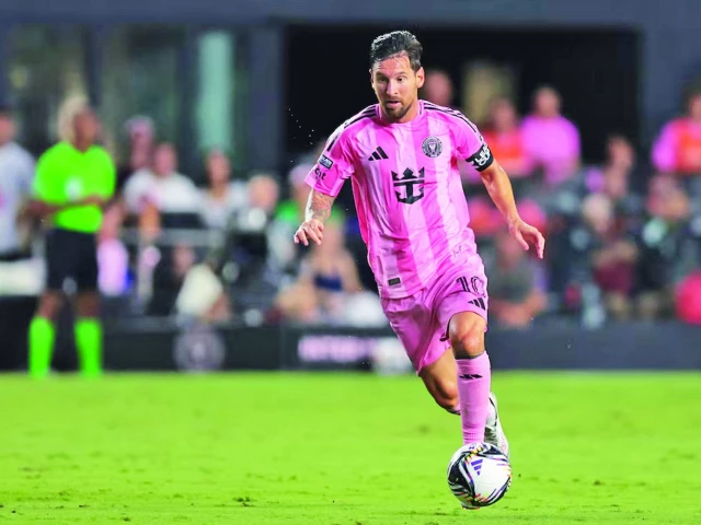 inter miami cf forward lionel messi 10 dribbles the ball against atlas fc during the first half of a group stage leagues cup match at chase stadium photo reuters inter miami cf forward lionel messi 10 dribbles the ball against atlas fc during the first half of a group stage leagues cup match at chase stadium photo reuters